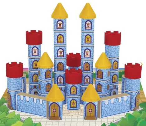 BLOCOS DE MADEIRA CASTELO DO PRINCIPE 54PÇS