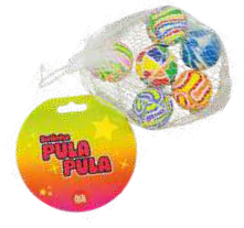 Bola de Plastico 6 Peças Pula Pula Colorida