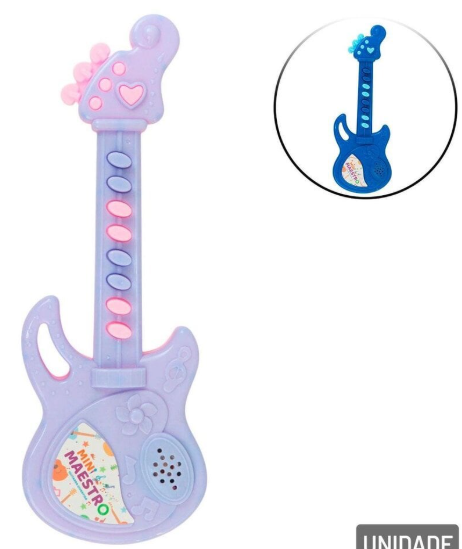 Guitarra Musical de Plastico A Pilha Color