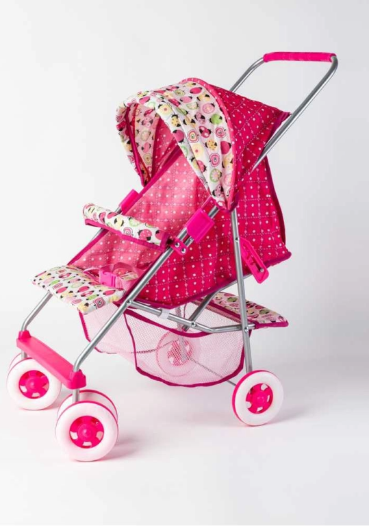 CARRINHO DE BONECA MILANO ESTILO ROSA
