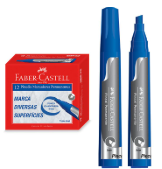 PINCEL MARCADOR PERMANENTE AZUL FABER CASTELL