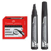 PINCEL MARCADOR PERMANENTE PRETO FABER CASTELL