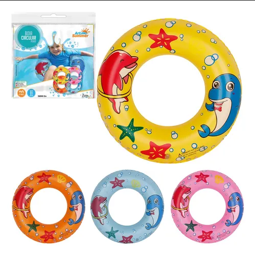 Boia inflavel circular Art Sumer peixes 43cm