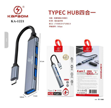 Expansor Com Entrada TYPE-C Hub Usb 3.0 4 Portas BOMMAX