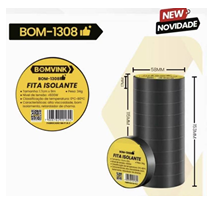 KIT 10 FITA ISOLANTE PRETA 9M BOMVINK