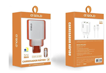 Carregador IPhone IOS Rapido 4.1A 2USB A`Gold