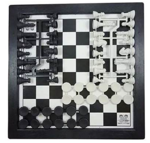 JOGO DE XADREZ GRANDE 3EM1