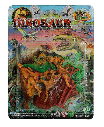 BRINQUEDO KIT DINOSSAURO CARTELA 8 PÇS