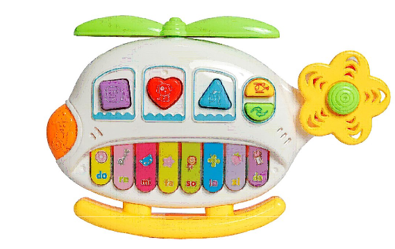 BRINQUEDO TECLADO  MUSICAL EDUCATIVO HELICOPTERO