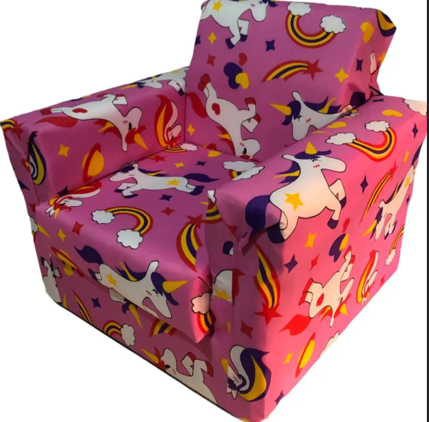 Sofa Infantil Madeira E Tecido