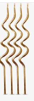 VELA ESPIRAL DOURADA METALIZADA FINA IMPORT