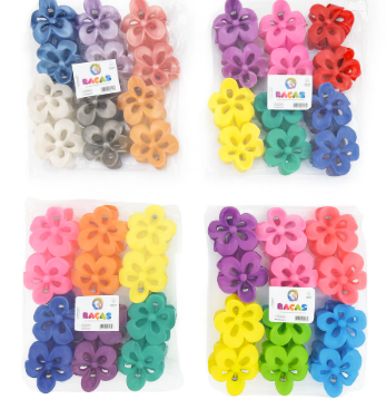 Piranha Flor Simples Sortida Com 12