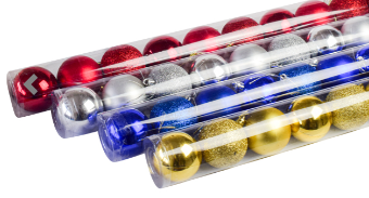 ENFEITE DE NATAL COM 10 BOLAS 6CM