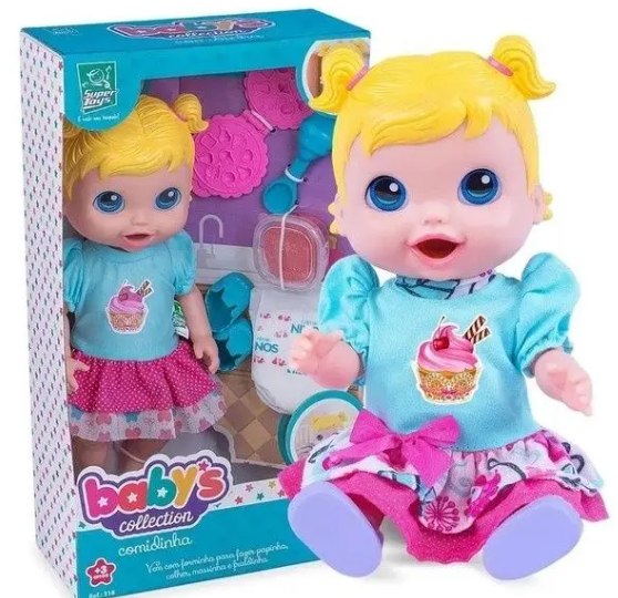 BONECA BABYS COLECTION COMIDINHA