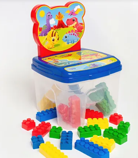 CADEIRA COM BLOCOS 24 PÇS DINOS