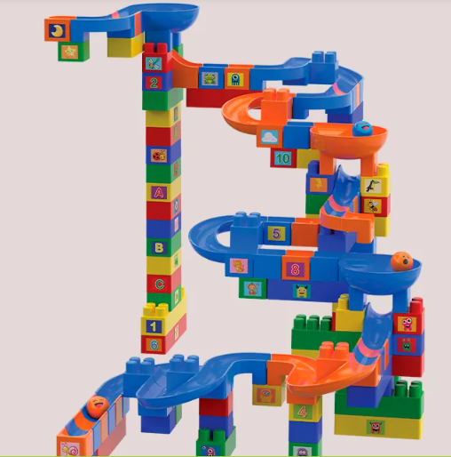 BLOCOS DE MONTAR RAMPA DIVERTIDA COM 112 PÇS