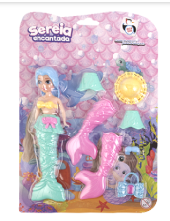 BONECA SEREIA TROCA A CAUDA 6 PCS 7896464742579