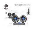 MINI VENTILADOR AUTOMOTIVO DUPLO 12V POTENTE