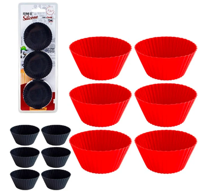 FORMA CUPCAKE CLASSIC RED SILICONE COM 6PÇS