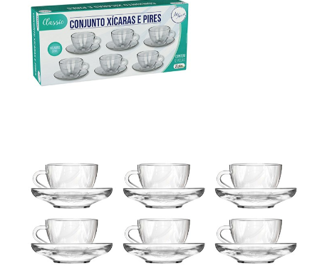JOGO DE XICARA CLASSIC COM PIRES 90ML