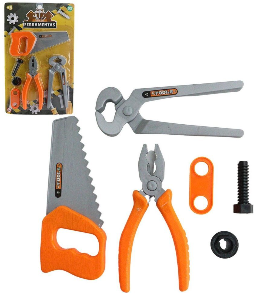 Kit Ferramentas Infantil 6 Pçs 32 X 20 X 2 CM
