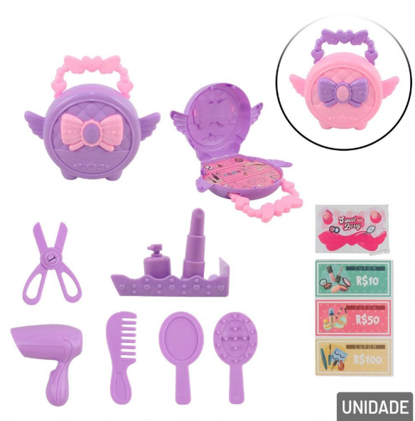 Bolsa Infantil de Plastico Com Acessorios Sortidos