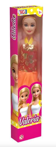 BONECA FASHION DOLL VALERIA COM ROUPAS SORTIDAS