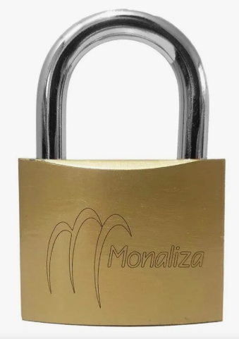 CADEADO LATÃO 50 MM BRONZE 3 CHAVES HASTE CURTA