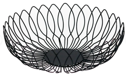 FRUTEIRA DE MESA FERRO E MADEIRA 27X8CM