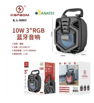 Caixa de SOM LED RGB Bluetooth 8W KAPBOM