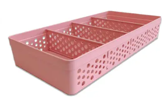 CESTO COM 3 DIVISORIAS MAXI ROSE