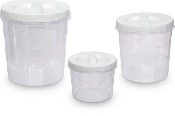 KIT DE MANTIMENTOS COM 3 CINZA PALHA 0,7L/1,8L/3,2L