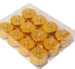 DISPLAY 12 UND VELA DE LED PLASTICO DOURADA 3,8 CM X 1,8 CM