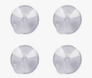 GANCHO VENTOSA 4 CM COM 4 PÇS