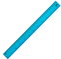 REGUA PLASTICA 30CM AZUL