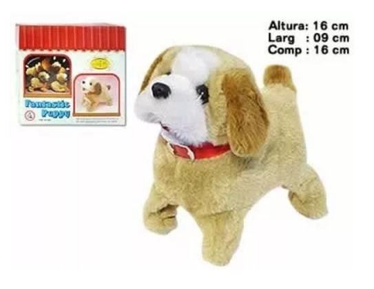 Cachorrinho Pelucia A Pilha Anda, Pula, Cambalhota