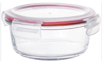 Pote de Vidro Hermetico Redondo c/ Tampa Silicone 930ml