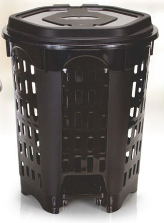 CESTO TELADO 35 L COM PEDAL PRETO