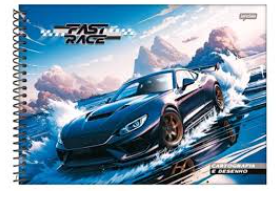 CADERNO JANDAIA CARTOGRAFIA CD 80FL FAST RACE