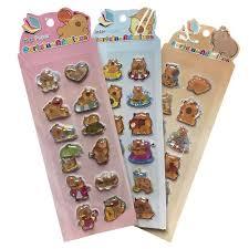 Adesivos Decorativos de Plastico e PVC 3D Capivara