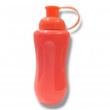 Garrafa de Plastico 600ml Squeeze Neon Laranja