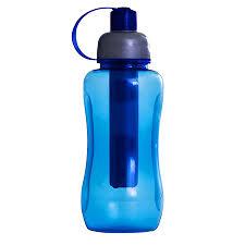 Garrafa de Plastico 600ml Squeeze Tubo Gelo Azul