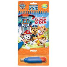 Livro de Colorir Aqua Book Patrulha Canina Pincel