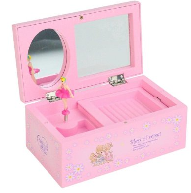 Porta Joias Musical de Plastico 18cm Bailarina