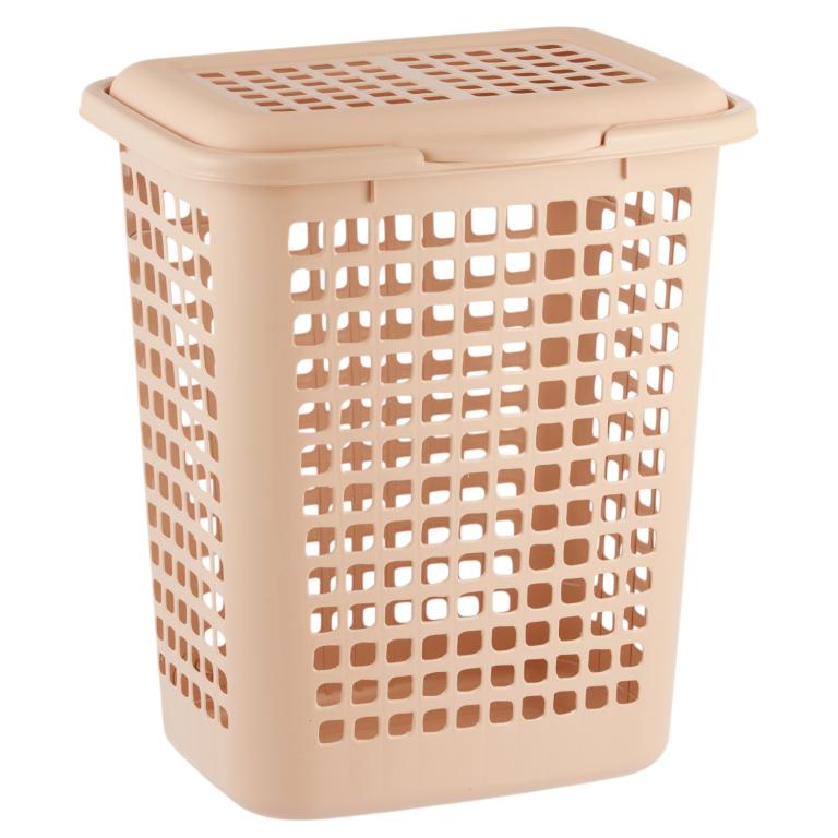 CESTO TELADO RETANGULAR LAVANNA C/TAMPA 30,0 L ROSE