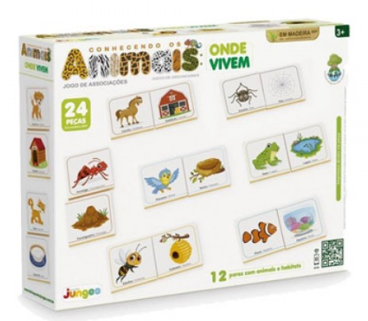 JOGO CONHECENDO OS ANIMAIS ONDE VIVEM EM MADEIRA
