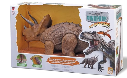 DINOPARK HUNTERS DINOSSAURO TRICERATOPS SEM SOM 49CM