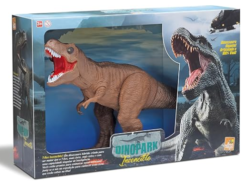 DINOPARK INVENCIBLE GIGANTE DINOSSAURO REX 74CM ARTICULADO