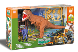 DINOPARK HUNTERS PLAYSET (DINOSSAURO REX/ ACESSORIOS)