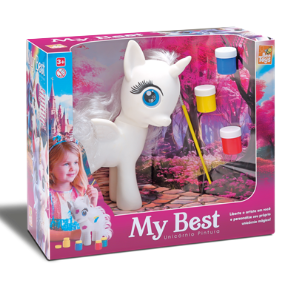 BONECO MY BEST UNICORNIO PARA PINTURA COM TINTAS